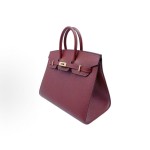 HERMES Birkin 25 Gold buckle Platinum handbag 25 Women\'s Edition 55 Rouge H Hermes Red